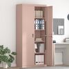 vidaXL Storage Cabinet 2 pcs Pink 90 x 40 x 200 cm Steel