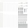 vidaXL Garden Fence White 1020 x 125 cm
