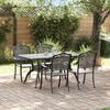 vidaXL Garden Dining Set 5 pcs Black Aluminium