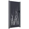 vidaXL Garden Gate Anthracite 100x175 cm Steel Grass Design