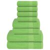 vidaXL 8 Piece Towel Set "FROGN" Apple Green 360 gsm