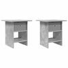 vidaXL Bedside Table 2 pcs Concrete Grey 41 x 40 x 45 cm