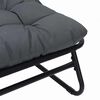 vidaXL Garden Furniture with Cushion 2 pcs Black 60 x 80 x 71cm Metal