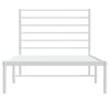 vidaXL Metal Bed Frame without Mattress with Headboard White 80x200cm
