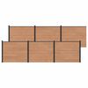 vidaXL Fence Panel 6 pcs 1020 x 146 cm WPC and Aluminium Brown