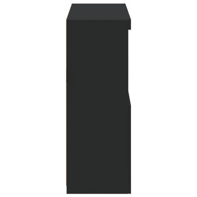 vidaXL Sideboard with LED Lights Black 81x37x100 cm