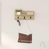 vidaXL Wall-Mounted Coat Rack with Shelf Sonoma oak 40 x 10.5 x 18 cm