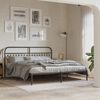 vidaXL Metal Bed Frame without Mattress with Headboard Black 183x213cm
