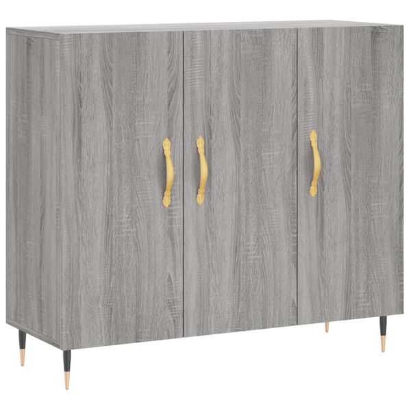 vidaXL Sideboard Grey Sonoma 90x34x80 cm Engineered Wood