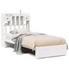 vidaXL Bookcase Bed without Mattress White 75x190cm Solid Wood Pine