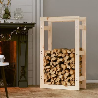 vidaXL Firewood Rack 60x25x100 cm Solid Wood Pine