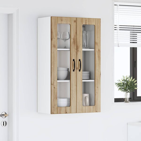 vidaXL Kitchen Wall Cabinet Wall-mounted Artisan Oak 60 x 31 x 100 cm