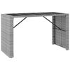 vidaXL 9 Piece Garden Bar Set with Cushions Grey Poly Rattan