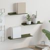 vidaXL Floating Shelf 3 pcs Olive Green 40 x 9 x 2.5 cm Steel