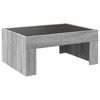 vidaXL Coffee Table with Infinity LED Grey Sonoma 70x50x30 cm
