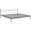 vidaXL Bed Frame without Mattress Grey Metal 200x200 cm