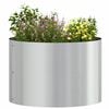 vidaXL Garden Planter Silver 30 x 30 x 20 cm Galvanised Steel