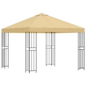 vidaXL Gazebo 3 x 3 m Cream Polyester and Steel 190 gsm