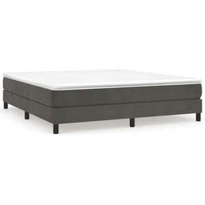 vidaXL Box Spring Bed Frame Dark Grey Super King Velvet (UK/IE/FI/NO only)