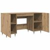 vidaXL Desk with Shelf Artisan oak 140 x 50 x 75 cm Engineered wood