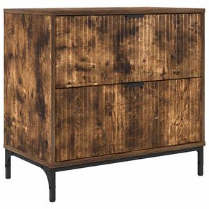vidaXL Bedside Table Smoked oak 63.5 x 36 x 61 cm Engineered wood