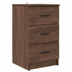 vidaXL Bedside Cabinet Brown oak 38 x 38 x 66 cm Engineered wood