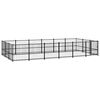 vidaXL Outdoor Dog Kennel Steel 16.94 m&sup2;