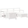 vidaXL 5 Piece Garden Sofa Set White Solid Wood Pine