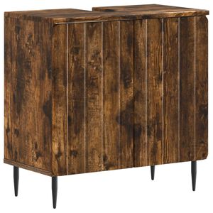 vidaXL Bathroom Sink Cabinet ZWOLLE Smoked Oak 59.5 x 31.5x 59 cm