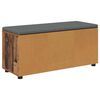 vidaXL Hall Bench with Cushion with Storage Old Wood 100 x 38 x 46 cm