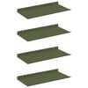 vidaXL Floating Shelf 4 pcs Olive Green 40 x 18 x 2.5 cm Steel