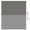vidaXL Roller Blind Blackout Grey 120x130 cm Fabric Width 116.6 cm Polyester