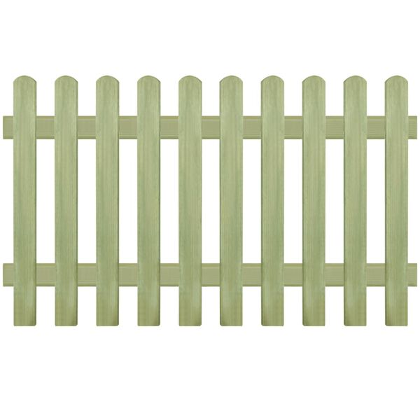 vidaXL Picket Fence Impregnated Pinewood 170x100 cm 6/9 cm