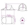 vidaXL Beach Tent Grey Pop-up Waterproof