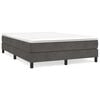 vidaXL Box Spring Bed Frame Dark Grey Double Velvet