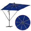 vidaXL Cantilever Banana Parasol Blue 249 x 249 x 250 cm