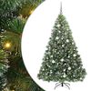 vidaXL Artificial Christmas Tree with 300 LEDs Green 180 cm PE and PVC