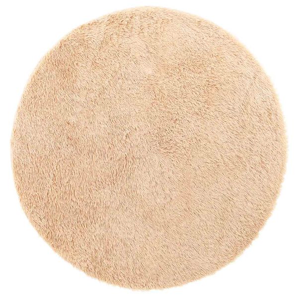 vidaXL Shaggy Rug High Pile NAVARRA Beige 240x240 cm Polyester