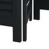 vidaXL Room Divider 4 Panels Black Solid Wood Paulownia