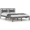 vidaXL Bed Frame without Mattress Grey 120x200 cm Solid Wood