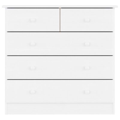 vidaXL Chest of Drawers ALTA White 77x35x73 cm Solid Wood Pine