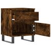 vidaXL Bedside Cabinet Smoked Oak 40x35x50 cm Engineered Wood