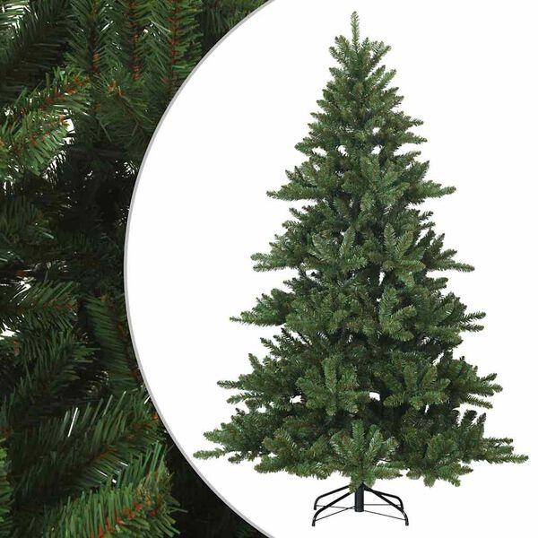 vidaXL Artificial Hinged Christmas Tree Green 180 cm PVC, steel