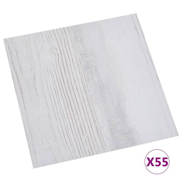 vidaXL Self-adhesive Flooring Planks 55 pcs PVC 5.11 m² Light Grey