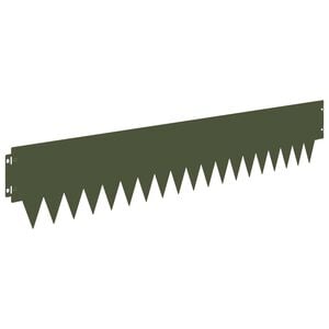vidaXL Lawn Edging 20 pcs 103 x 20 cm Steel Olive Green