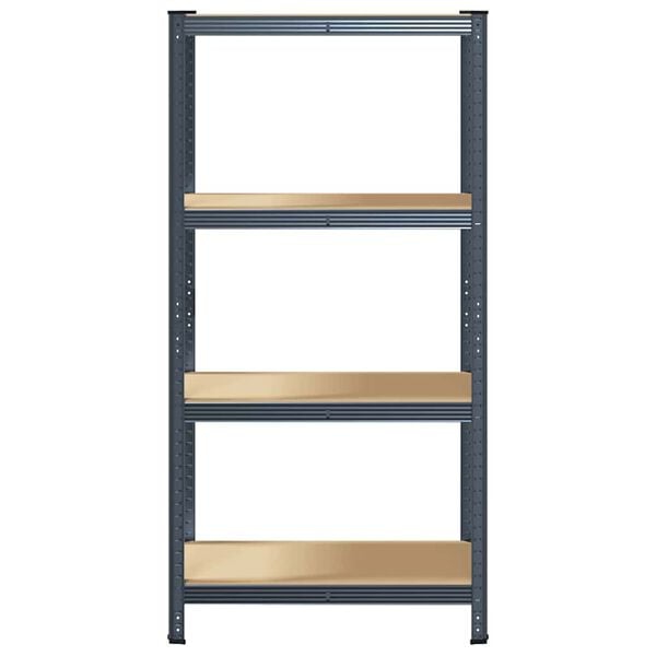 vidaXL 4-Layer Storage Shelf Anthracite Steel&Engineered Wood