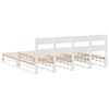 vidaXL Bed Frame without Mattress White 200x200 cm Solid Wood Pine