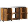 vidaXL Kitchen Storage Set with Shelf with Storage 3 pcs Rusty Steel