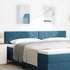 vidaXL Headboard Height Adjustable Dark blue 200 cm Velvet