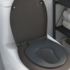 vidaXL Toilet Seat Anthracite 47 x 37 x 4 cm Duroplast